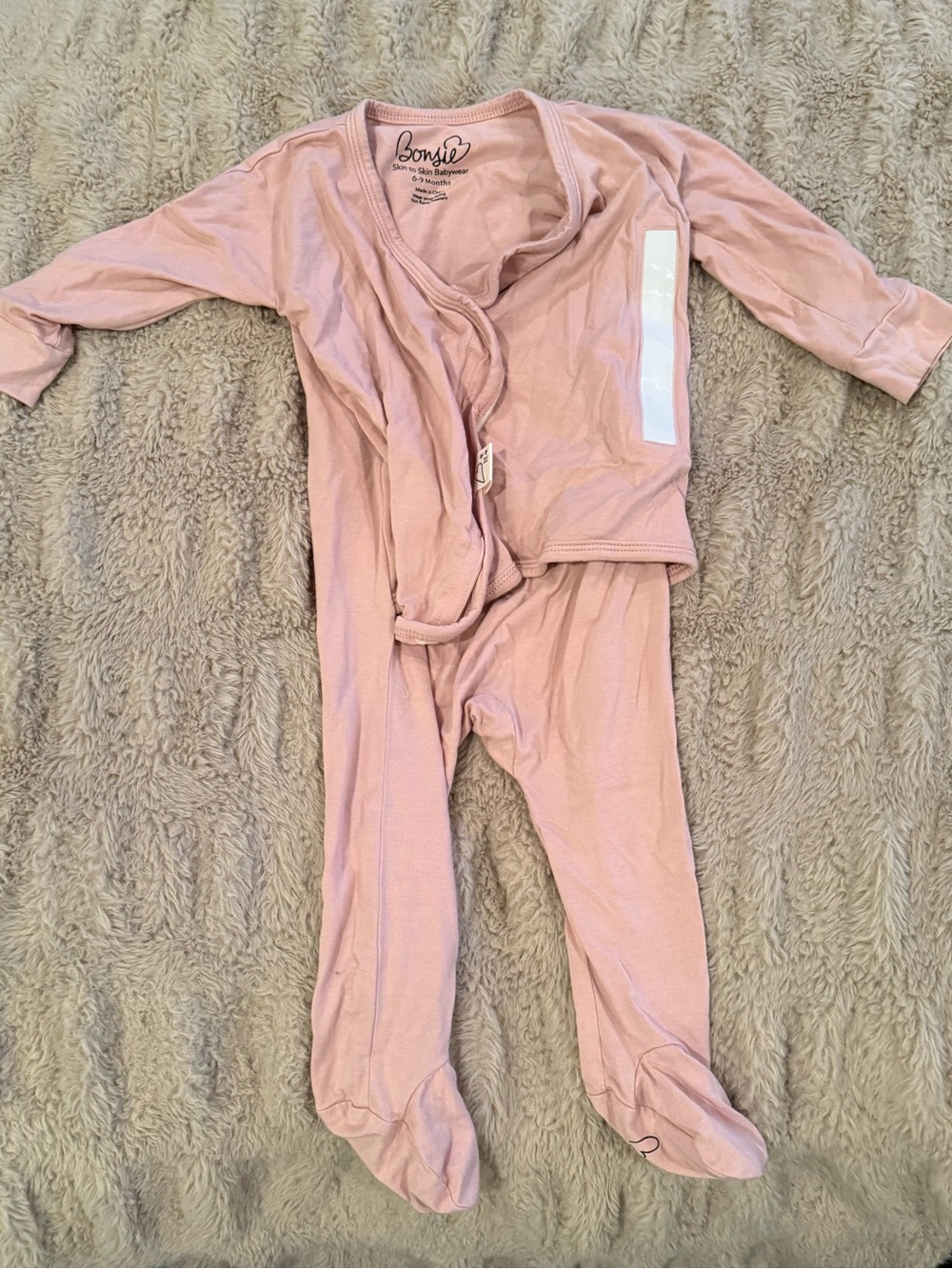 Bonsie Pink Skin to Skin footie - Soft bamboo Sleepwear